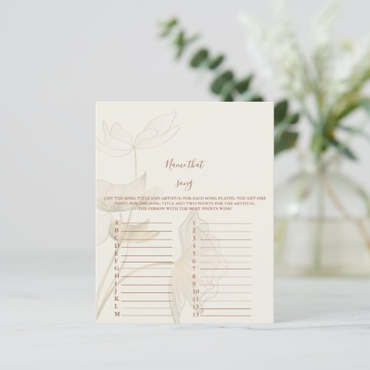 Naam dat nummer Baby shower Game (Staand voorkant)