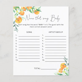 Naam dat nummer \ Little cutie baby shower game