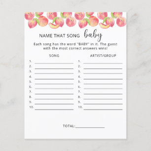 Naam dat nummer \ Peach baby shower game