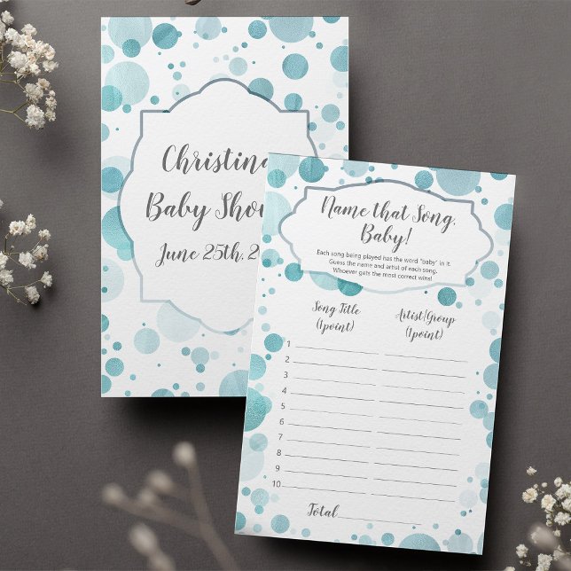 Naam dat Song Baby, Confetti Baby Boy Shower Game (Creator heeft geüpload)