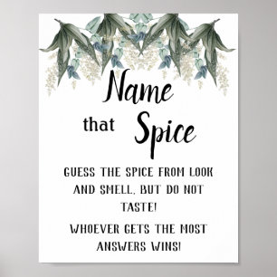 Naam dat Spice Flowers - Teken Poster
