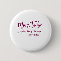 Naam datum roze eenvoudig minima baby shower aanst