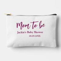 Naam datum roze eenvoudige minima baby shower voor