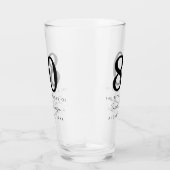 Naam Datum Tachtigste 80ste Verjaardagsfeest Glas (Rechts)