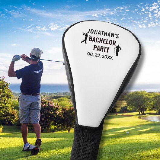Naam datum vrijgezellenfeest golfheadcover