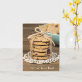 Naam Day Chocolate Chip Cookies Kaart (Gele Bloem)