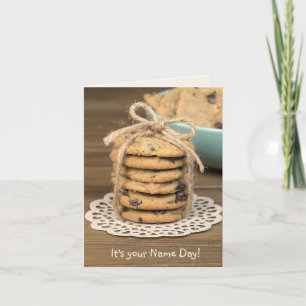 Naam Day Chocolate Chip Cookies Kaart