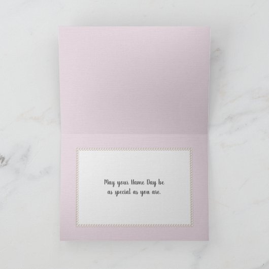 Naam Day Pearl in Seashell Kaart (Binnen)