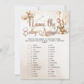 NAAM DE BABY DIEREN Baby shower Spel Schattige Bee Kaart (Voorkant)