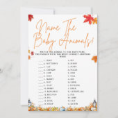 NAAM DE BABY DIEREN Baby shower Spel Schattige Bee Kaart (Voorkant)