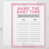 Naam de Baby Tune [Luxury Lace [Roze]] Letterhead Briefhoofd (Voorkant / Achterkant)