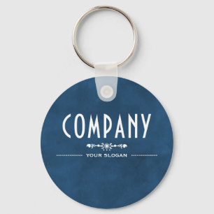 Naam Decoratief Blauw Bedrijf Sleutelhanger