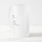 Naam Definitie Aangepaste cadeautitel voor persoon Matglas Bierpul (Voorkant links)