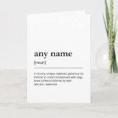 Naam definitie beste vriend minimalistisch modern kaart (Voorkant)