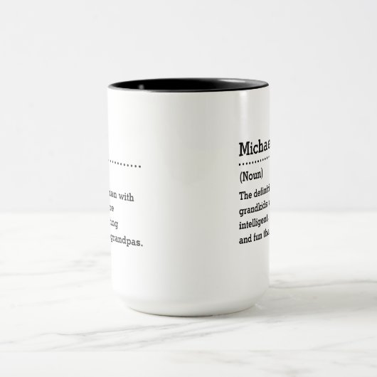 Naam Definitie Gift Gepersonaliseerde koffie Aanpa Mok (Midden)