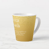 Naam Definitie Gold Glitter Modern Fun Latte Mok (Rechterhoek)