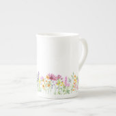 Naam Definitie met Delicate Wildflower Border Porselein Kop (Voorkant rechts)