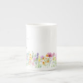 Naam Definitie met Delicate Wildflower Border Porselein Kop (Voorkant)