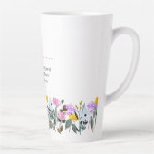 Naam Definitie met eenvoudige Wilde-bloemband Latte Mok (Rechts)