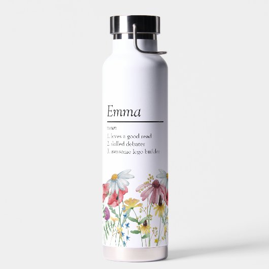 Naam Definitie met Modern Wilde Band Waterfles (Links)