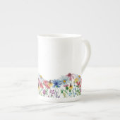 Naam Definitie met Rustic Wildflower Border Porselein Kop (Voorkant rechts)