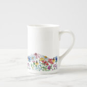 Naam Definitie met Rustic Wildflower Border Porselein Kop (Rechts)