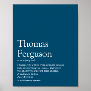 Naam Definitie Modern Typografisch Blauw Poster