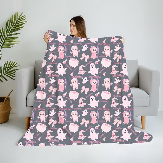 Naam Deken Roze Schattige Halloween