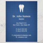 Naam Dentist | Blauwe informatie Flyer (Voorkant)