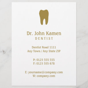 Naam Dentist Gold Info Flyer
