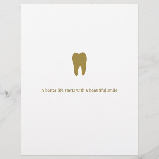 Naam Dentist | Gold Info Flyer (Achterkant)