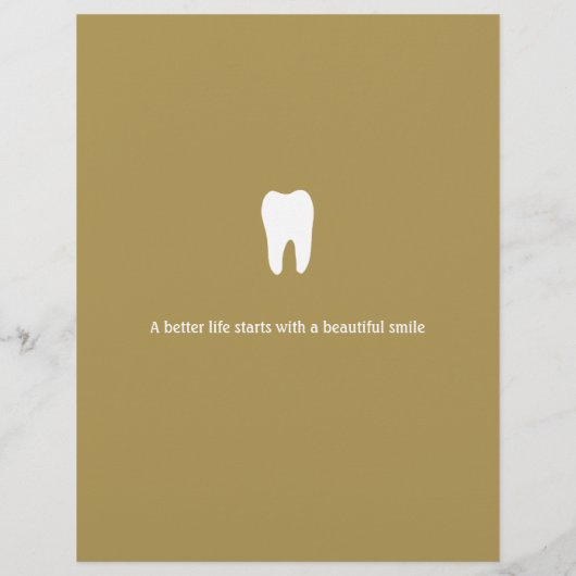 Naam Dentist | Gold Info Flyer (Achterkant)