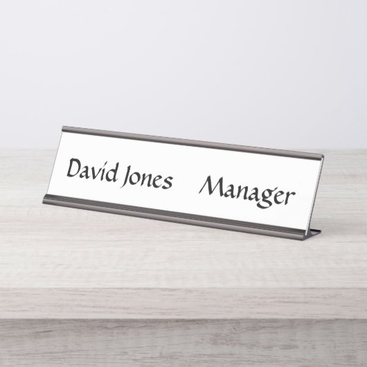 Naam Desk Bord Desk Naam Bord Bureau Naambordje (Voorkant)