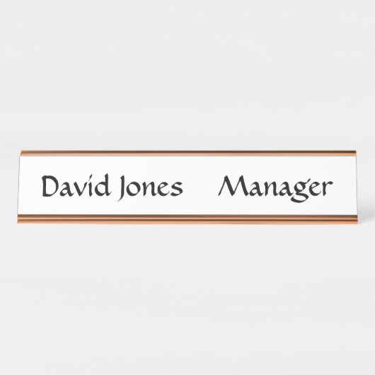 Naam Desk Bord Desk Naam Bord Bureau Naambordje (Voorkant)