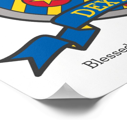 Naam Dexter jongens: poster van het heraldry-schil (Hoek)