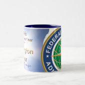 Naam DH - Gepersonaliseerd - Gepersonaliseerd Tweekleurige Koffiemok (Center)