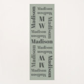 Naam die aangepaste monogram yoga mat herhaalt (Voorkant)