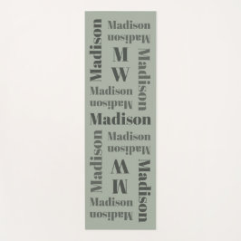Naam die aangepaste monogram yoga mat herhaalt