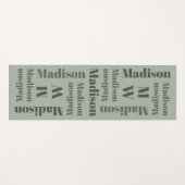 Naam die aangepaste monogram yoga mat herhaalt (Voorkant (horizontaal))