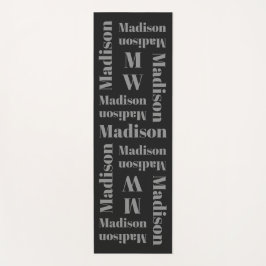 Naam die aangepaste monogram yoga mat herhaalt