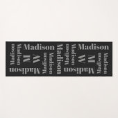 Naam die aangepaste monogram yoga mat herhaalt (Voorkant (horizontaal))