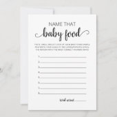 Naam Die Baby Food Baby shower party Kaart (Voorkant)