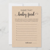 Naam Die Baby Food Baby shower party Kaart (Voorkant)