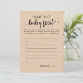 Naam Die Baby Food Baby shower party Kaart (Staand voorkant)