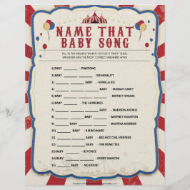 Naam die Baby Song [Circus Theme] Briefhoofd