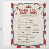 Naam die Baby Song [Circus Theme] Briefhoofd (Voorkant / Achterkant)