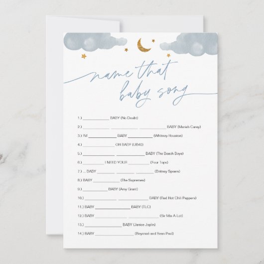 Naam die Baby Song Game Twinkle Little Star Kaart (Voorkant)