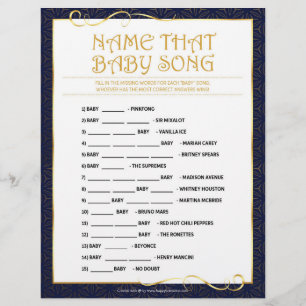 Naam die Baby Song [Golden Blue] Briefhoofd