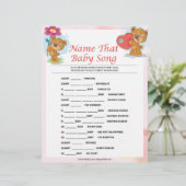Naam die Baby Song [Teddy Bears] Briefhoofd (Staand voorkant)