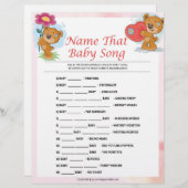 Naam die Baby Song [Teddy Bears] Briefhoofd (Voorkant / Achterkant)